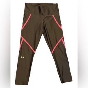 Under Armour Heatgear Women's Gray/pink Pull On Capri Athletic Pants Size L